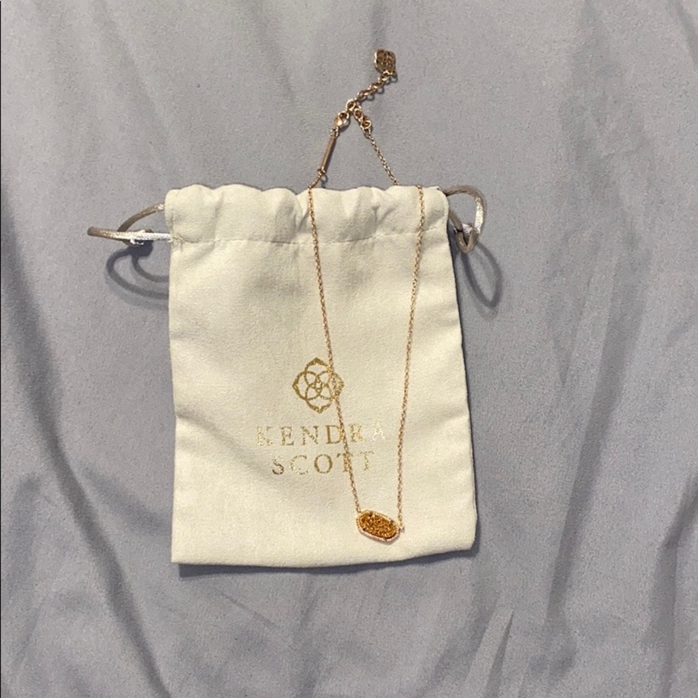 Elisa rose gold pendant necklace in drusy